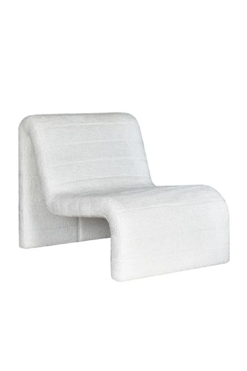 Fauteuil moderne incurvé blanc | Richmond Kelly | Meubleluxe.fr