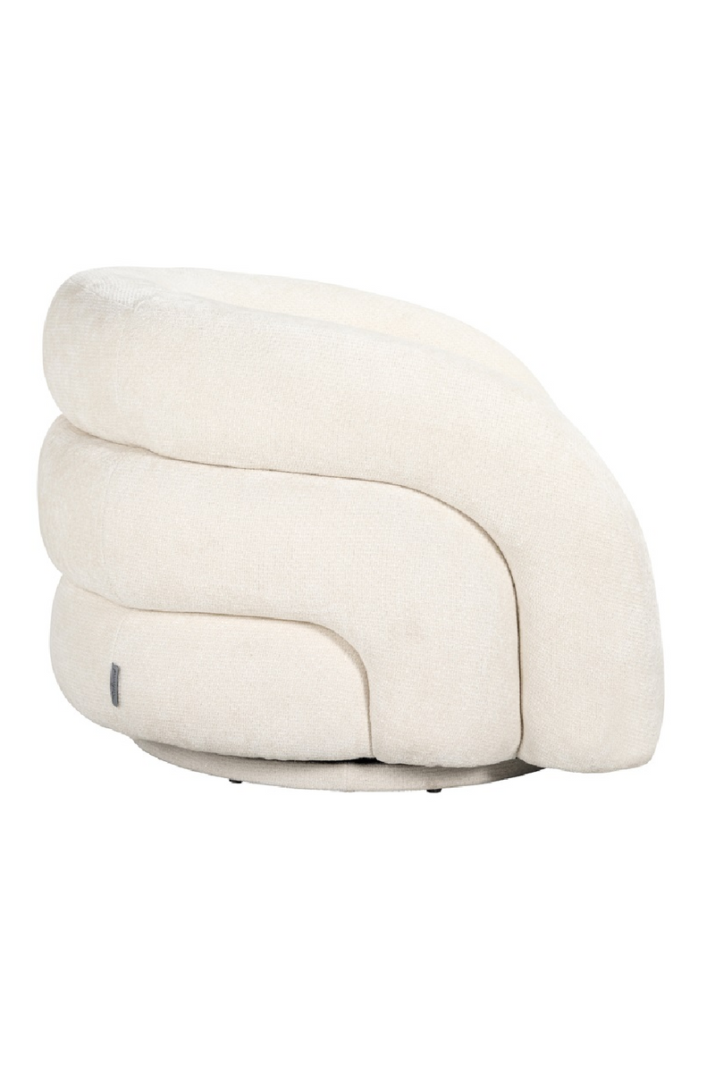 Fauteuil pivotant moderne en tissu blanc | Richmond Arcus | Meubleluxe.fr