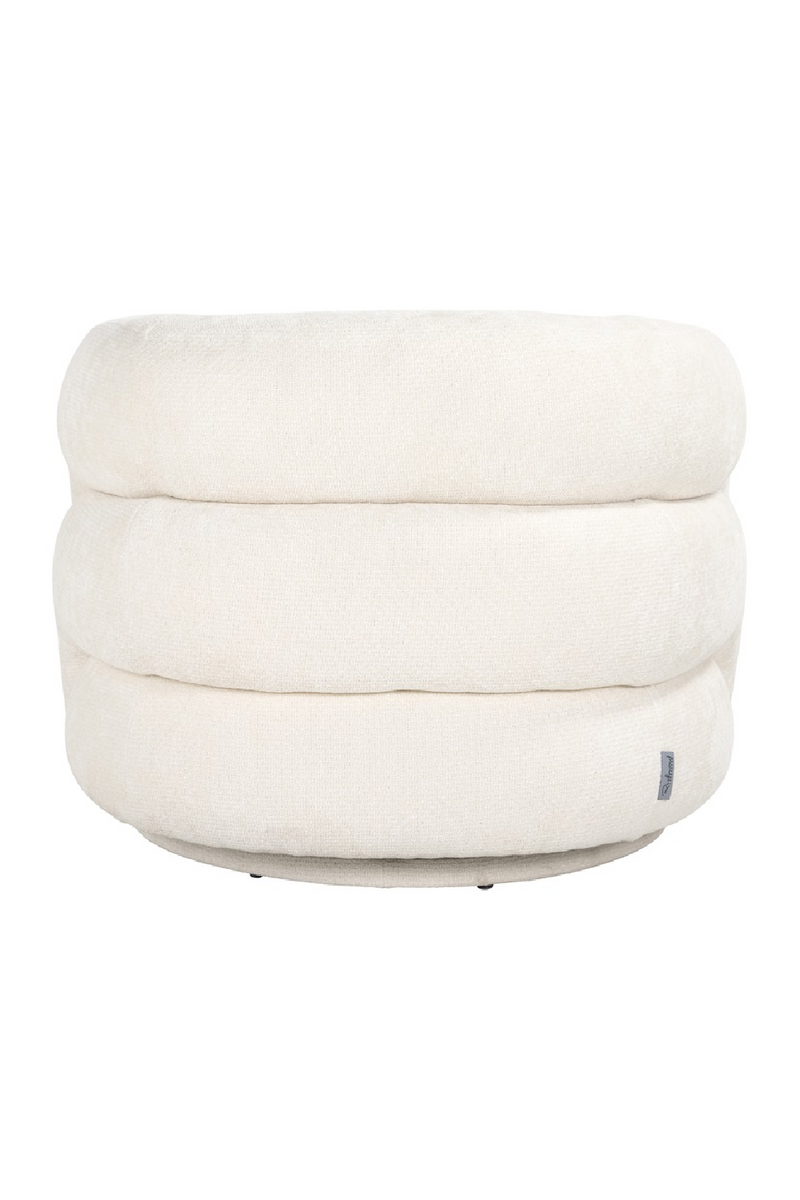 Fauteuil pivotant moderne en tissu blanc | Richmond Arcus | Meubleluxe.fr