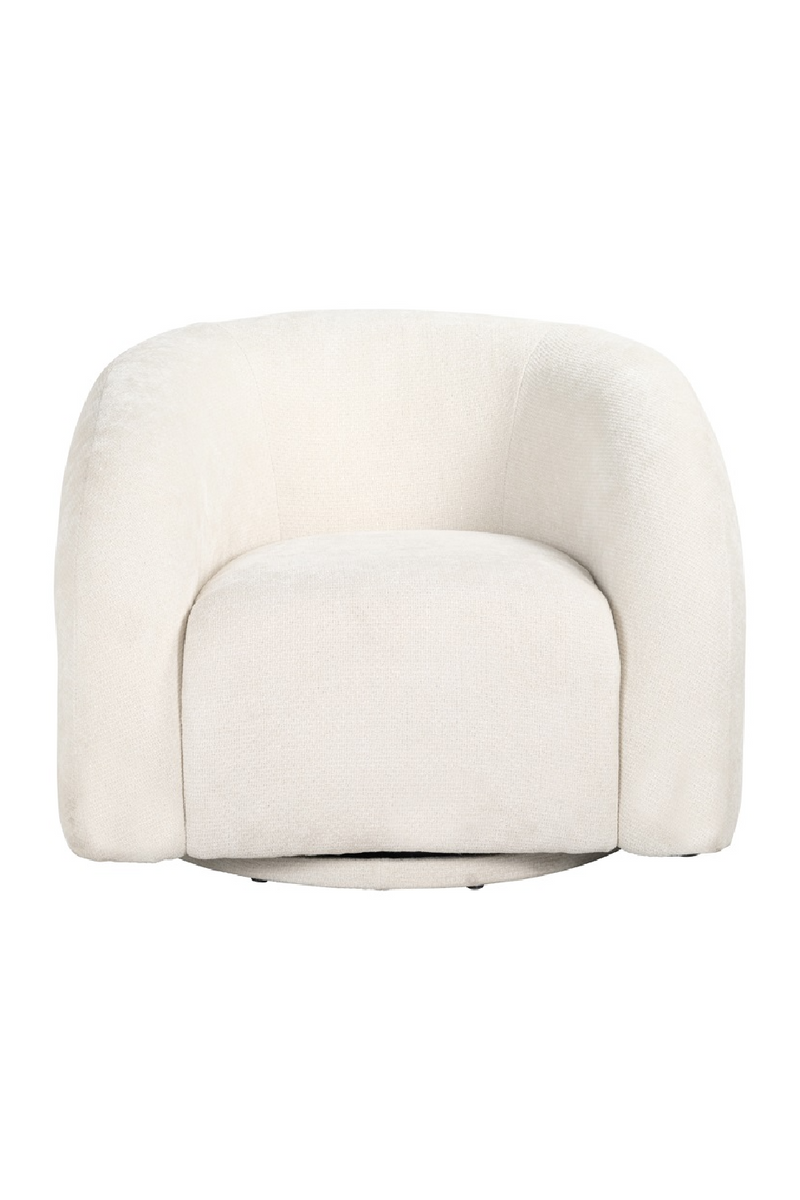 Fauteuil pivotant moderne en tissu blanc | Richmond Arcus | Meubleluxe.fr