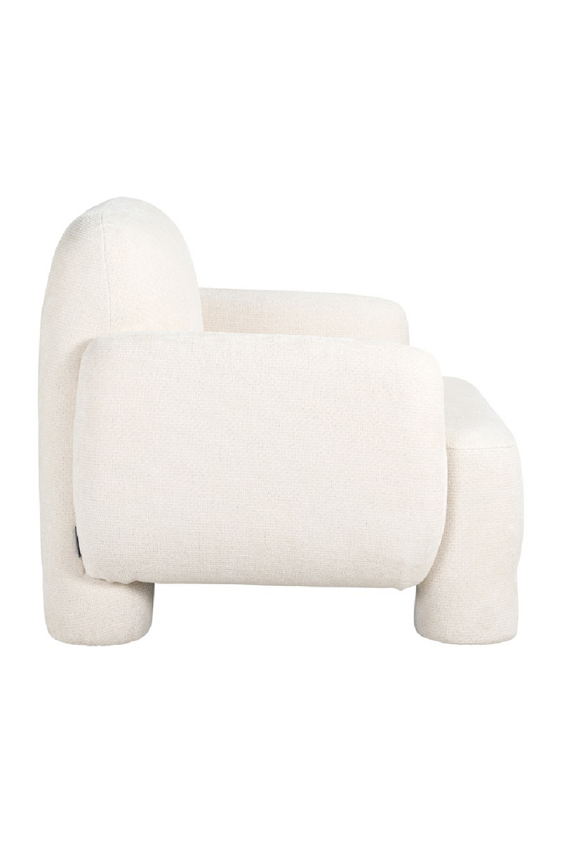 Fauteuil moderne en tissu blanc | Richmond Boli | Meubleluxe.fr