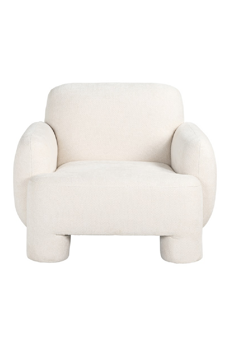 Fauteuil moderne en tissu blanc | Richmond Boli | Meubleluxe.fr