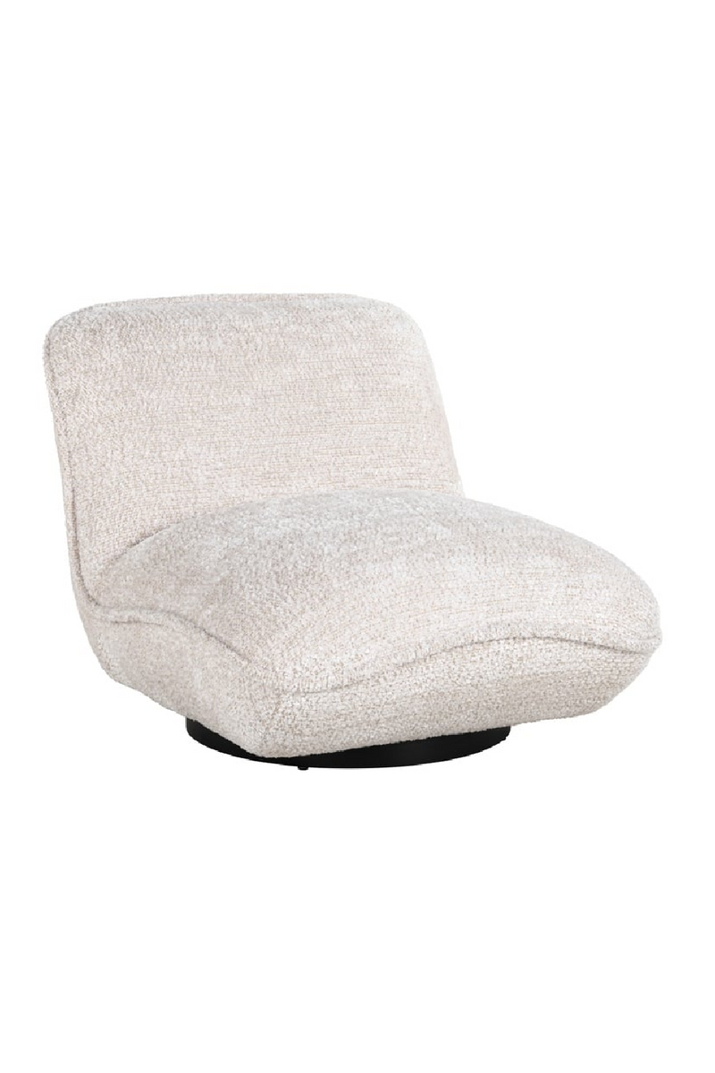 Fauteuil pivotant en tissu taupe | Richmond Ophelia | Meubleluxe.fr