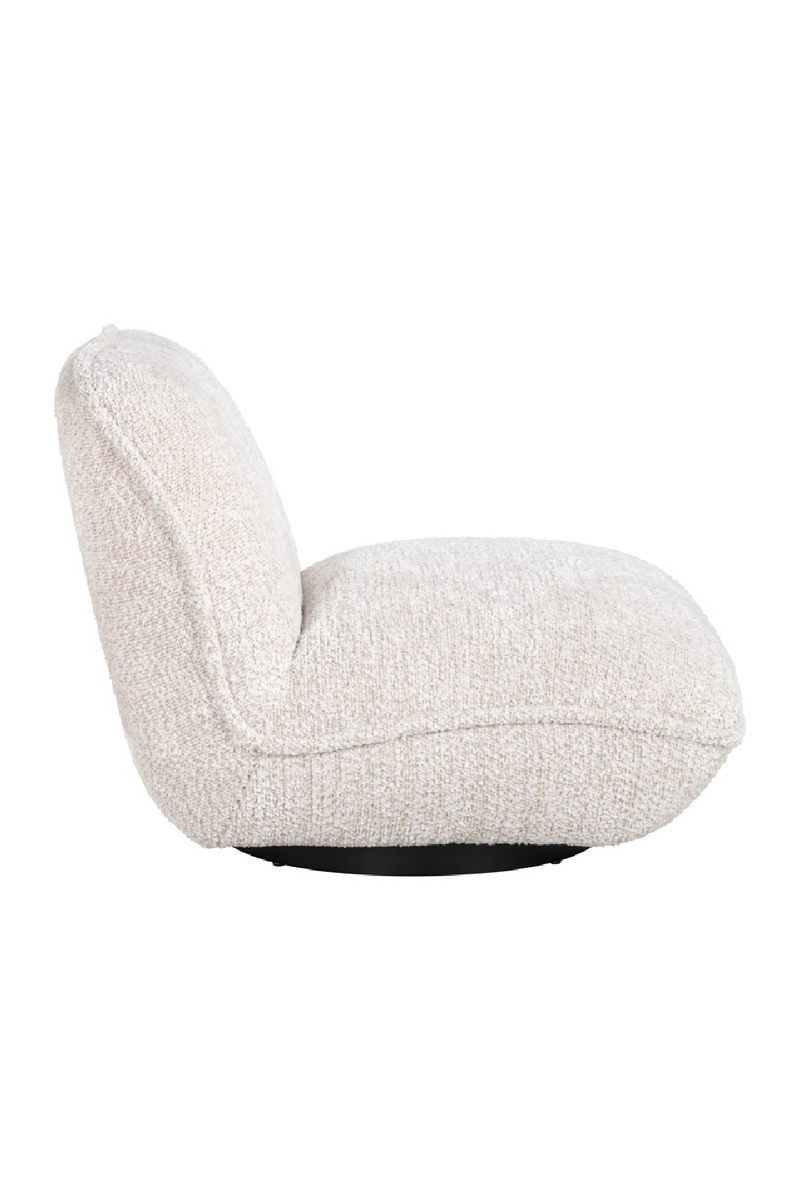 Fauteuil pivotant en tissu taupe | Richmond Ophelia | Meubleluxe.fr