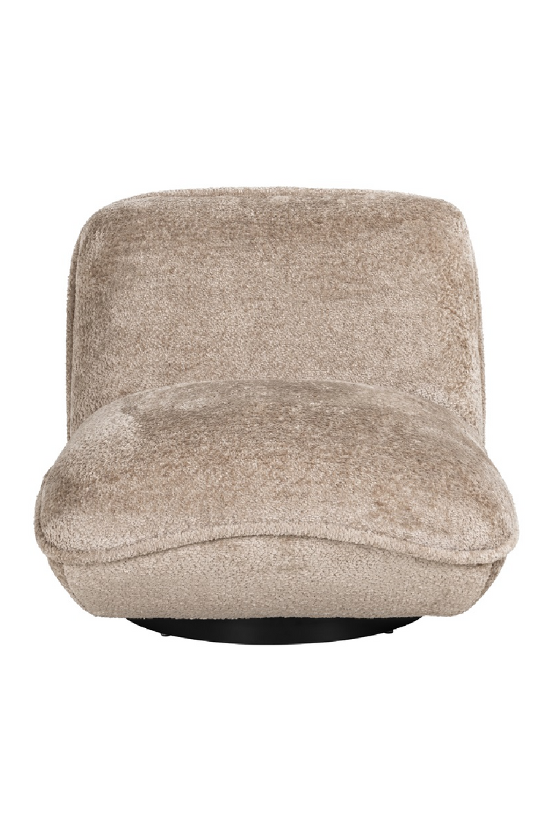 Fauteuil pivotant en tissu taupe | Richmond Ophelia | Meubleluxe.fr