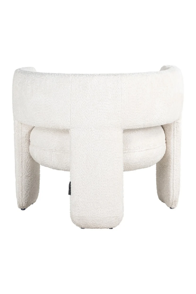 Fauteuil d'appoint moderne en tissu blanc | Richmond Lima | Meubleluxe.fr