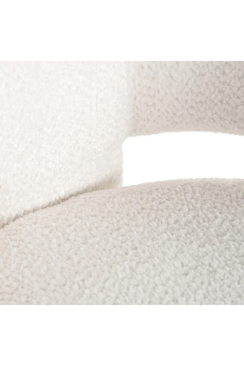 Fauteuil d'appoint moderne en tissu blanc | Richmond Lima | Meubleluxe.fr