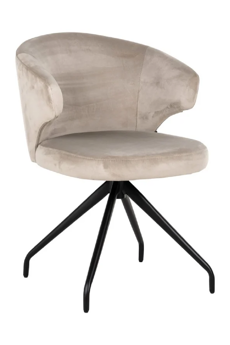 Chaise pivotante moderne en tissu grège | Richmond Milly | Meubleluxe.fr