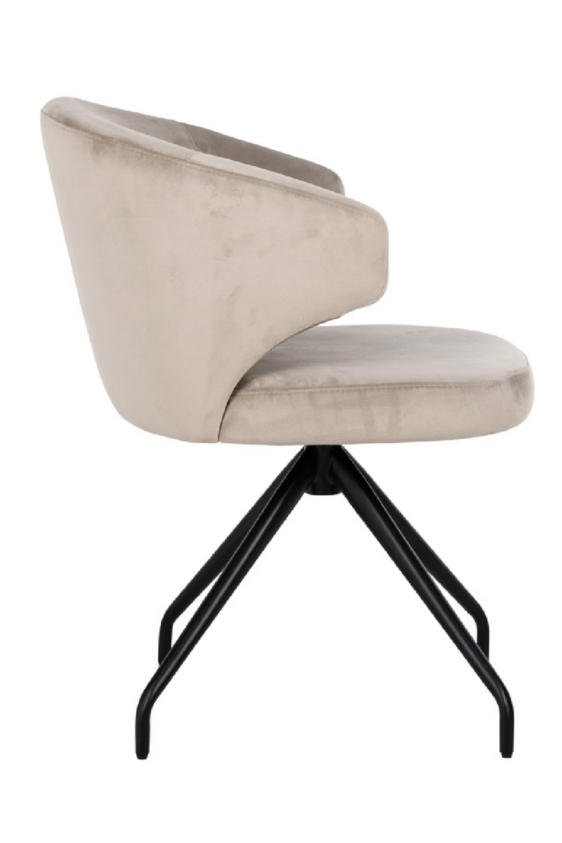 Chaise pivotante moderne en tissu grège | Richmond Milly | Meubleluxe.fr