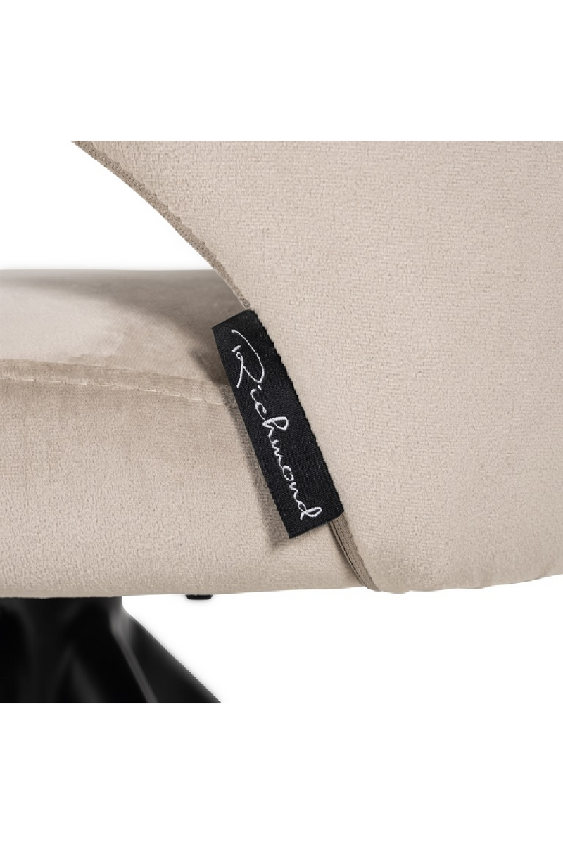 Chaise pivotante moderne en tissu grège | Richmond Milly | Meubleluxe.fr