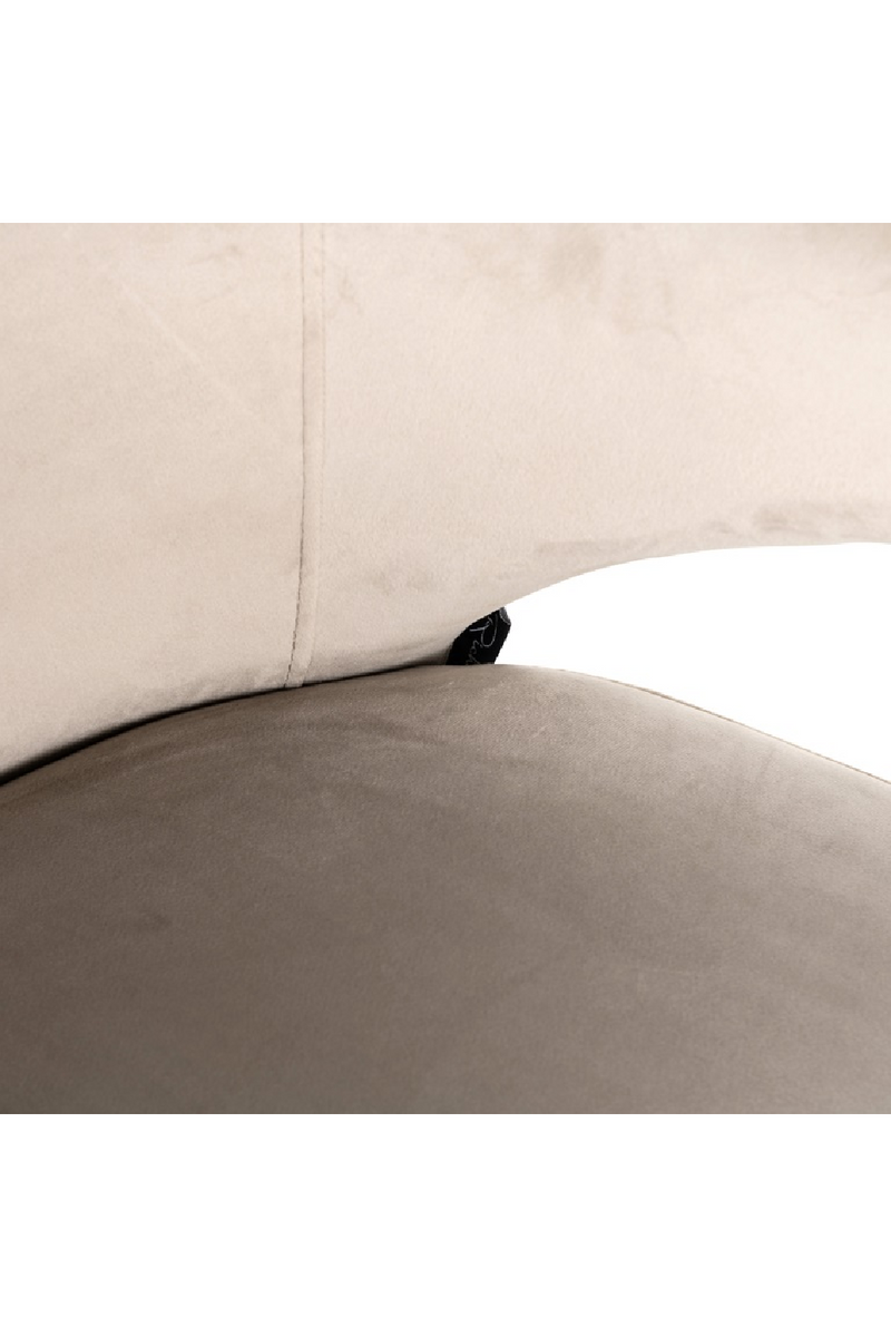 Chaise pivotante moderne en tissu grège | Richmond Milly | Meubleluxe.fr