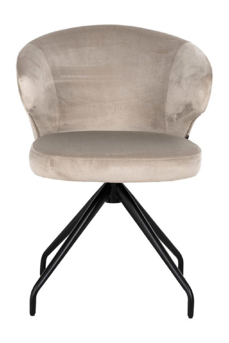 Chaise pivotante moderne en tissu grège | Richmond Milly | Meubleluxe.fr