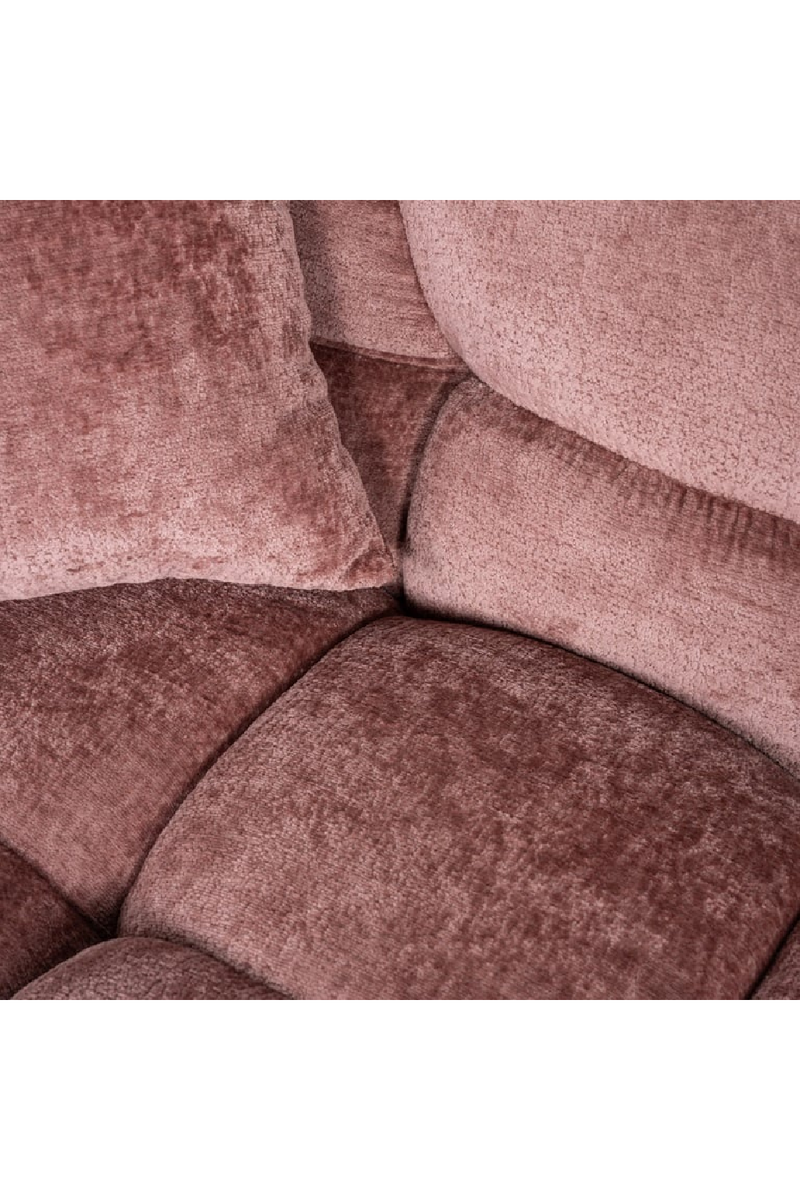 Canapé Chenille vieux rose | Richmond Charelle | Meubleluxe.fr