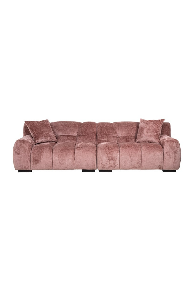 Canapé Chenille vieux rose | Richmond Charelle | Meubleluxe.fr