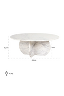 Table basse en marbre blanc  | Richmond Holmes | Meubleluxe.fr