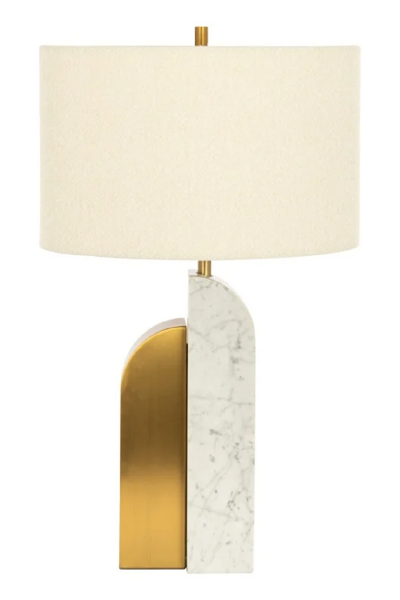 Lampe de table en laiton et marbre blanc  | Richmond Liliana | Meubleluxe.fr