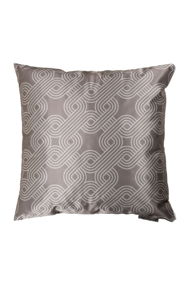 Coussin à motifs de chaîne gris | Richmond Mindy | Meubleluxe.fr