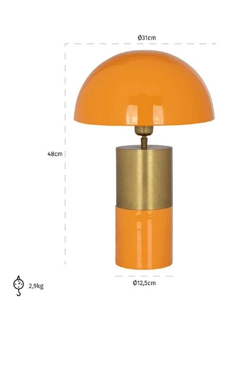 Lampe de table orange | Richmond Twilla | Meubleluxe.fr