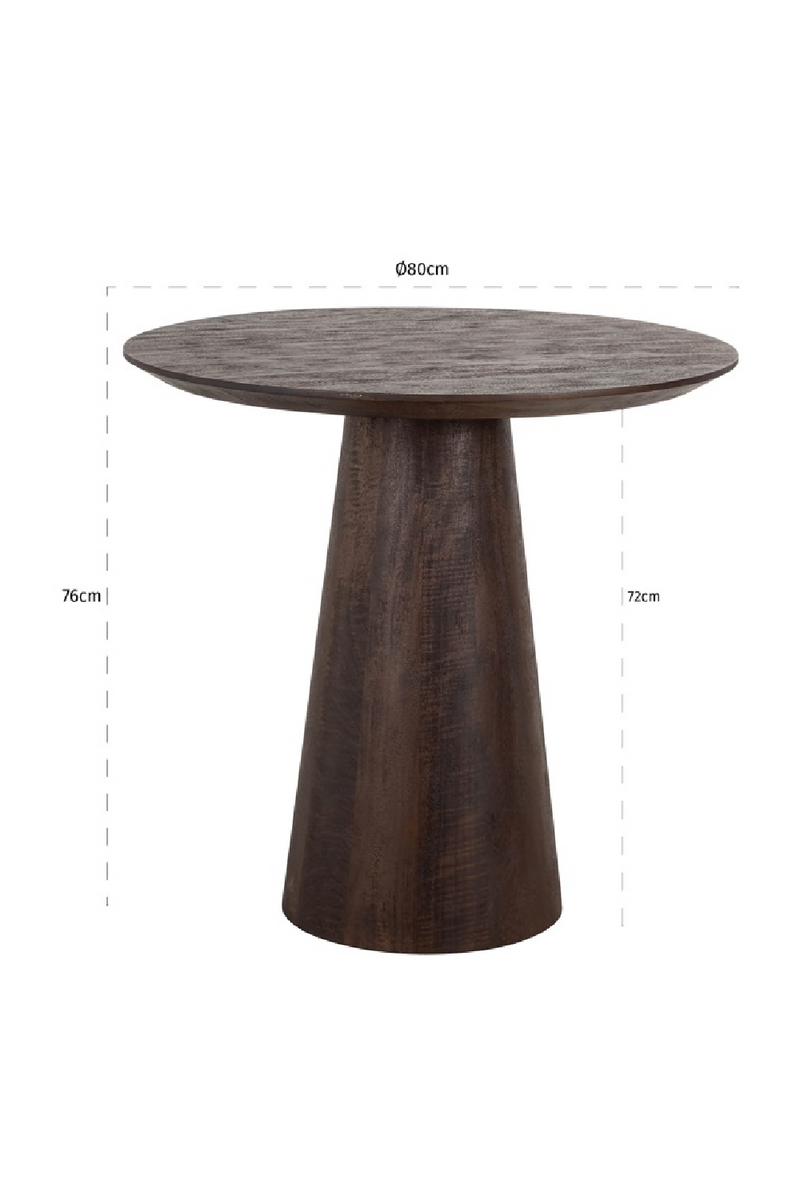 Table de bistro à piédestal en bois | Richmond Willow | Meubleluxe.fr