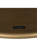 Table de salle à manger à piédestal ovale marron | Richmond Luxor | Meubleluxe.fr