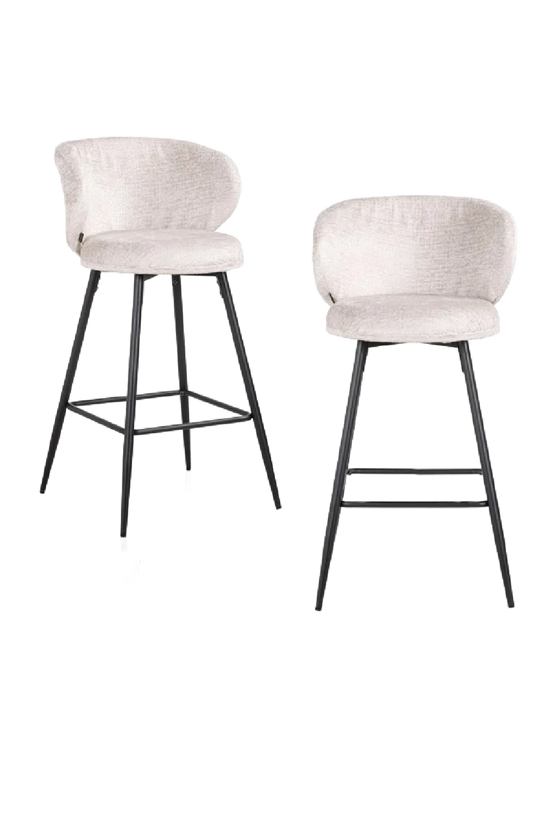 Tabourets de bar crème (Lot de 2)  | Richmond Mimi | Meubleluxe.fr