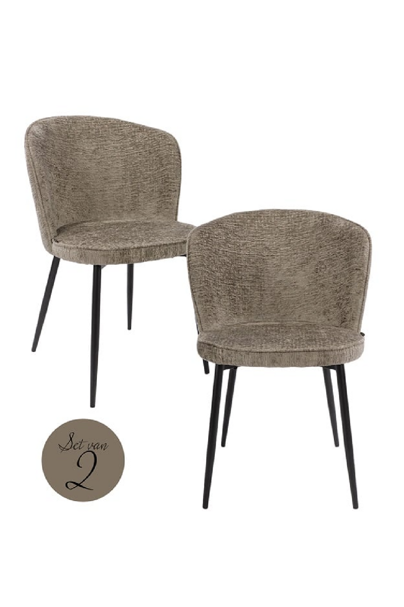 Chaises de salle à manger capitonnées thym (Lot de 2) | Richmond Sandy | Meubleluxe.fr