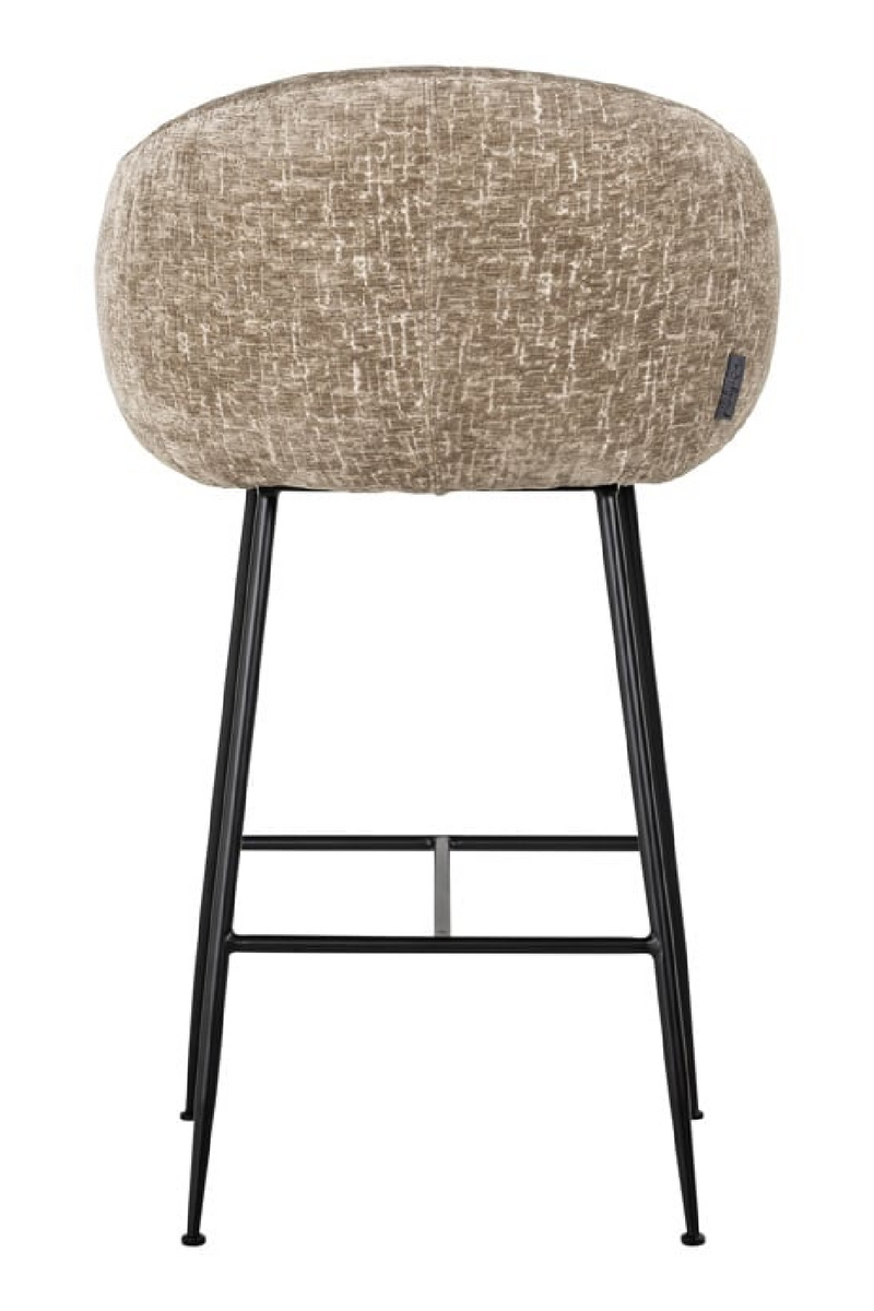 Tabouret de bar moderne capitonné beige | Richmond Avanti | Meubleluxe.fr