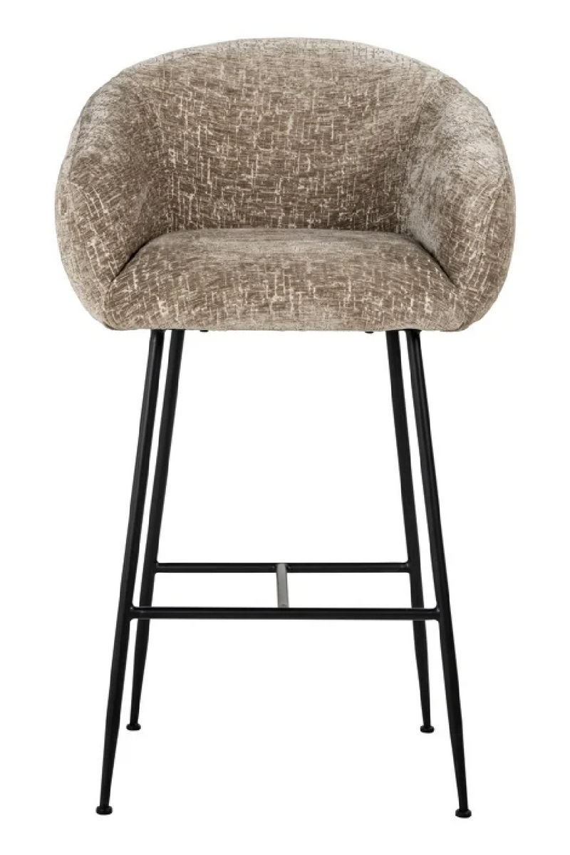 Tabouret de bar moderne capitonné beige | Richmond Avanti | Meubleluxe.fr