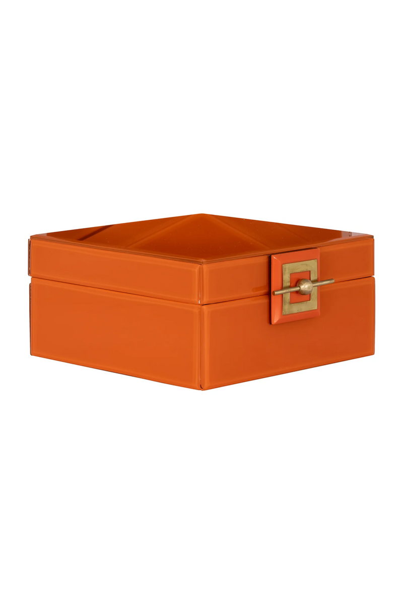 Boîte à bijoux en verre orange | OROA Bodine | OROA.fr
