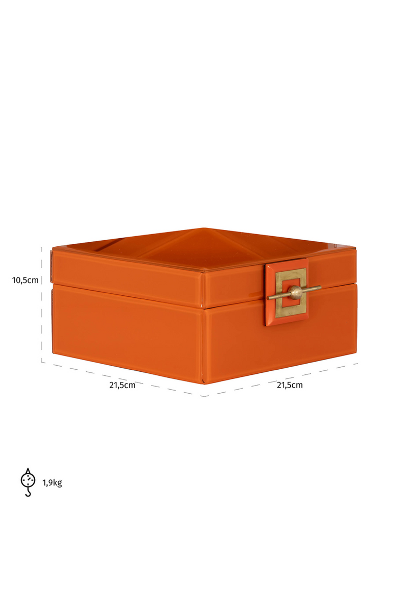 Boîte à bijoux en verre orange | OROA Bodine | OROA.fr
