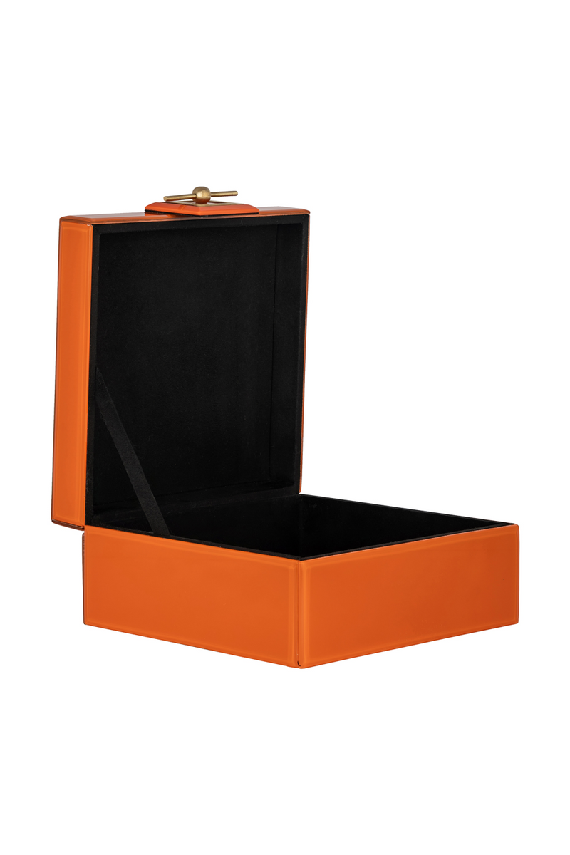Boîte à bijoux en verre orange | OROA Bodine | OROA.fr