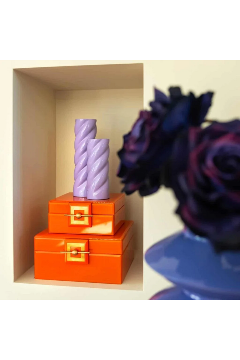 Boîte à bijoux en verre orange | OROA Bodine | OROA.fr
