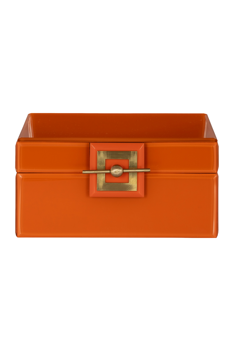 Boîte à bijoux en verre orange | OROA Bodine | OROA.fr