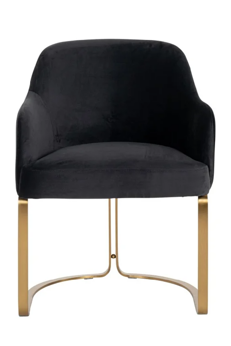 Chaise en velours noirs | Richmond Hadley | Meubleluxe.fr