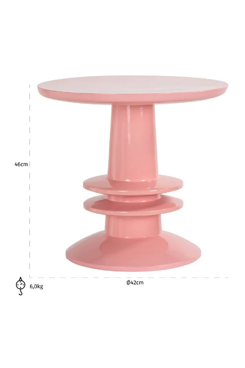 Table d'appoint à piédestal rose I Richmond Josy | Meubleluxe.fr