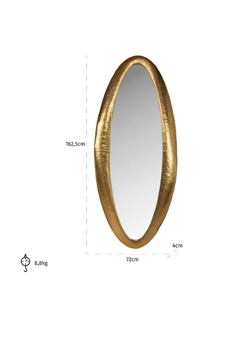 Miroir oval doré | Richmond Belia | Meubleluxe.fr