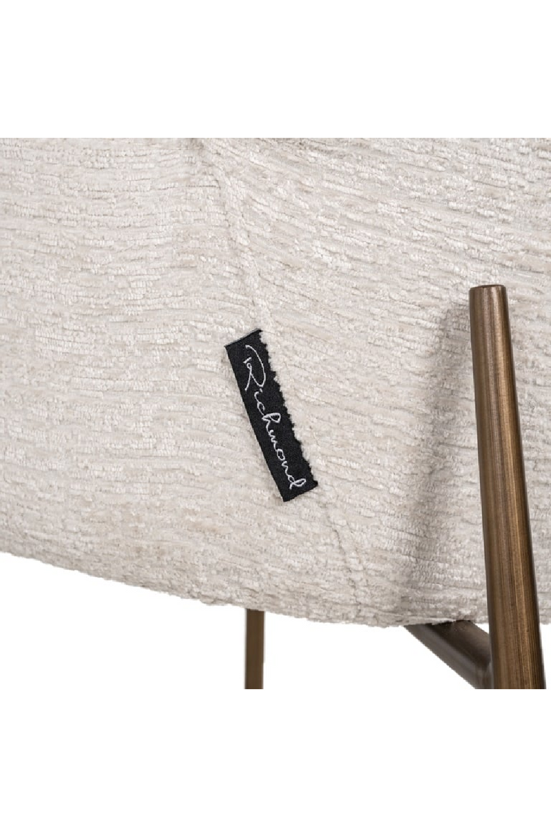 Chaise de salle à manger en tissu crème | Richmond Amber | Meubleluxe.fr