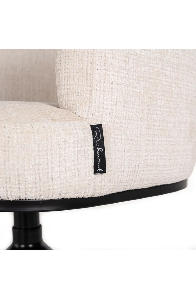 Chaise pivotante cheyenne en chenille beige | Richmond Cheyenne | Meubleluxe.fr