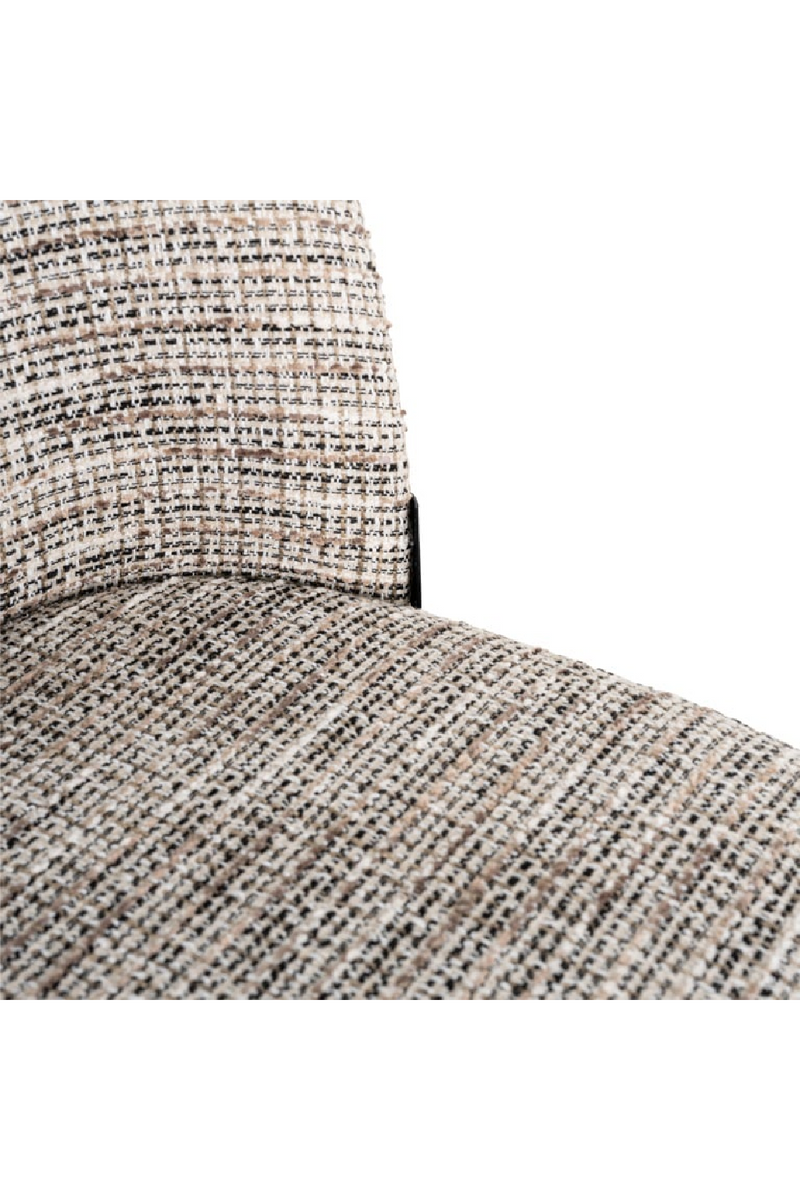 Chaise de salle à manger en chenille grise | Richmond Elvi | Meubleluxe.fr