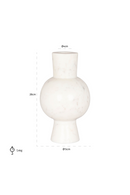 Vase arrondi en marbre blanc | Richmond Jonah | Meubleluxe.fr