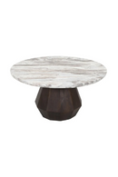 Table basse ronde en marbre brun | Richmond Interiors Oberoy | OROA.fr