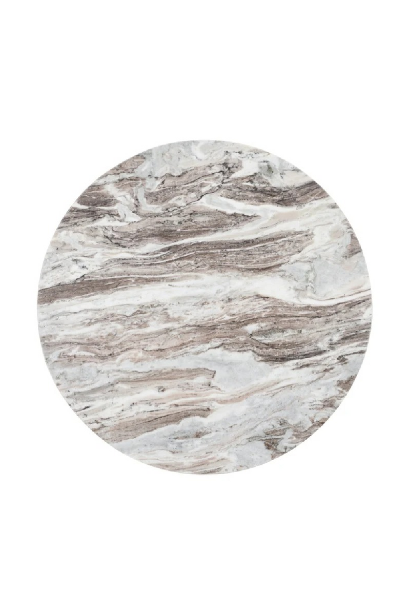 Table basse ronde en marbre brun | Richmond Interiors Oberoy | OROA.fr