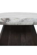 Table basse ronde en marbre brun | Richmond Interiors Oberoy | OROA.fr