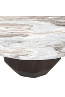 Table basse ronde en marbre brun | Richmond Interiors Oberoy | OROA.fr