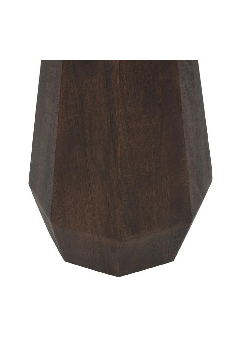 Table d’appoint ronde en marbre brun | Richmond Interiors Oberoy | OROA.fr