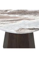 Table d’appoint ronde en marbre brun | Richmond Interiors Oberoy | OROA.fr