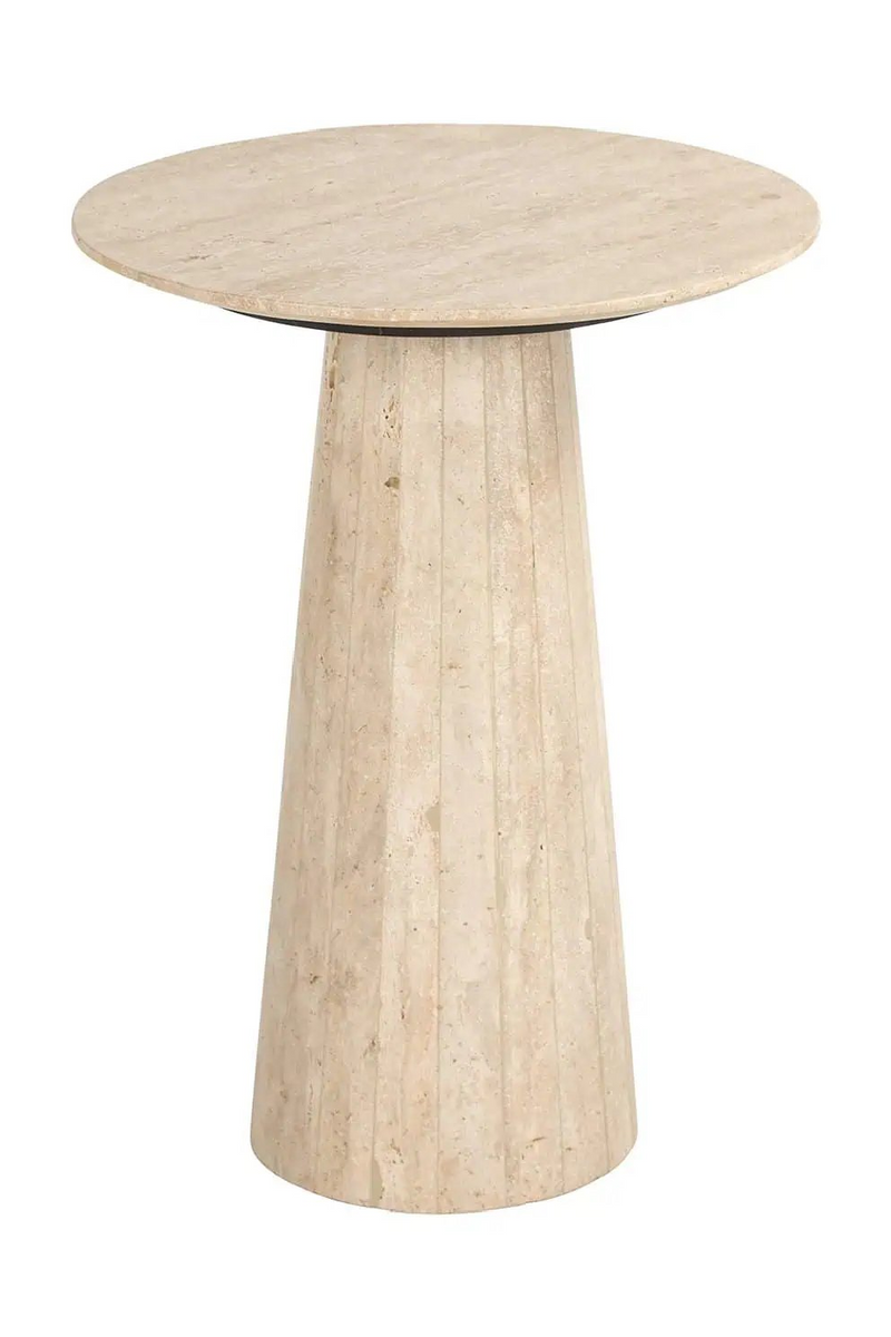 Table d'appoint ronde en travertin | Richmond Cavo