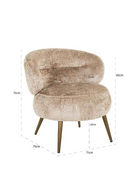 Fauteuil incurvé en tissu marron | Richmond Sabor | Meubleluxe.fr