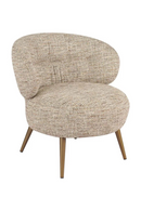 Fauteuil incurvé en tissu beige | Richmond Sabor | Meubleluxe.fr