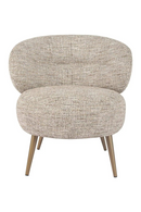 Fauteuil incurvé en tissu beige | Richmond Sabor | Meubleluxe.fr